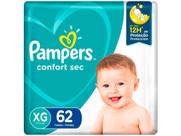 Fralda Pampers Confort Sec Tam. XG 11 a 15kg - 62 Unidades
