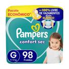 Fralda Pampers Confort Sec Tamanho G 98 unidades
