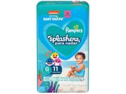 Fralda Pampers Praia E Piscina Splashers Baby Shark G 9 13 KG com 11