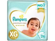 Fralda Pampers Premium Care Tamanho XG Pacote Mega 26 Unidades Descartáveis