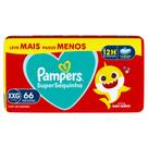 Fralda Pampers SuperSequinha Baby Shark Hiper XXG 66 unid