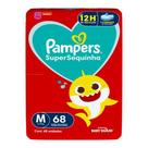 Fralda Pampers SuperSequinha Baby Shark M 68 unidades
