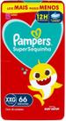 Fralda Pampers Supersequinha Tamanho XXG 66 Unidades