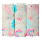 Fralda Pano de Ombro bebe com bainha estampada de tecido 100% algodão camada dupla kit enxoval macia maternidade menina neutro presente chá