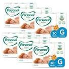 Fralda Personal Premium Mega 6 Pacotes com 30 Unidades Cada - Tamanho G
