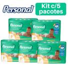 Fralda Personal tamanho P kit com 5 pacotes jumbo