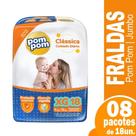 Fralda pom pom classica jumbo xg 8x18