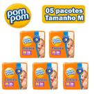 Fralda Pompom clássica tamanho M kit c/5 pacotes
