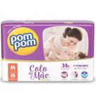 Fralda Pompom Colo De Mãe 14 Horas Mega M 48 Unidades Fralda Pompom Colo De Mãe 14 Horas Mega M 48 Unidades