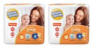 Fralda Pompom Derma Protek Fisher-Price - Tam M (4 a 9kg) - Kit com 56 fraldas