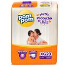 Fralda pompom protek protecao de mae jumbo xg 20 unidades Fralda pompom protek protecao de mae jumbo xg 20 unidades
