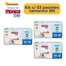 Fralda turma da mônica baby jumbo RN kit com 3 pacotes