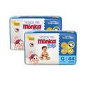 Fralda Turma da Mônica Baby Qu4troSec tam. G - 7 a 11kg - Kit 02 pacotes com 88 Unidades