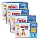 Fralda Turma da Mônica Baby Qu4troSec tam.G - 7 a 11kg - Kit 04 pctes com 176 Unidades