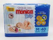 Fralda Turma da Mônica Baby Qu4troSec Tamanho M 40 Unidades Fralda Turma da Mônica Baby Qu4troSec Tamanho M 40 Unidades