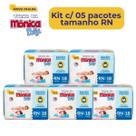 Fralda Turma da mônica tamanho RN kit com 5 pacotes jumbinho