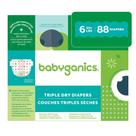 Fraldas Babyganics, tamanho 6, absorventes, respiráveis, 8 unidades
