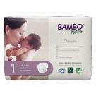 Fraldas Bambo Nature Dream hipoalergênicas tamanho 1 (108 unidades)