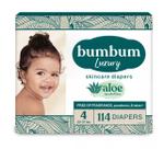 Fraldas Bum-Bum Tamanho 4 Sem Fragrância Pacote com 114 Unidades
