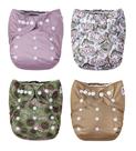 Fraldas de bolso de tecido Nora's Nursery Meadow, pacote com 4 inserções