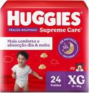 Fraldas descartaveis huggies supreme care mega xg c/24 und