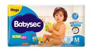 Fraldas Descartaveis Infantil babysec Ultrasec Mega - Tam M 38un