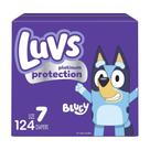 Fraldas Descartáveis Luvs Bluey Tamanho 7 - Pacote com 124 Unidades