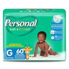 Fraldas Descartáveis Personal Baby - Pacote Hiper Tam G 60 Unidades