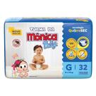 Fraldas descartaveis turma monica economica g com 32 unidades