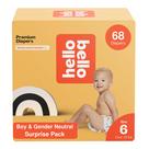 Fraldas Hello Bello Premium para Bebês - Tamanho 6 (68 Unidades) - Descartáveis
