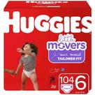 Fraldas Huggies Little Movers Tamanho 6 - Pacote com 104 Unidades