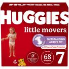 Fraldas Huggies Little Movers Tamanho 7 (18+ kg) - Pacote com 68 Unidades