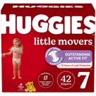 Fraldas Huggies Little Movers tamanho 7 (18,6 kg ou mais), 42 unidades