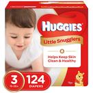Fraldas Huggies Little Snugglers Tamanho 3 (16-28 lbs) - 124 Unidades Fraldas Huggies Little Snugglers Tamanho 3 (16-28 lbs) - 124 Unidades