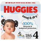 Fraldas Huggies Snug & Dry Tamanho 4 (10-16 kg) 186 unidades
