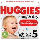 Fraldas HUGGIES Snug & Dry Tamanho 5 Pacote com 22 Unidades Fraldas HUGGIES Snug & Dry Tamanho 5 Pacote com 22 Unidades