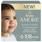 Fraldas Pampers Amore Tamanho 6 108 Unidades Hipoalergênicas