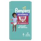 Fraldas Pampers Cruisers 360 Tamanho 6 17 unidades à prova de vazamentos