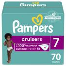 Fraldas Pampers Cruisers - Tamanho 7, Pacote com 70 Unidades, Fraldas Descartáveis para Bebês Ativos com Ajuste Personalizado Fraldas Pampers Cruisers - Tamanho 7, Pacote com 70 Unidades, Fraldas Descartáveis para Bebês Ativos com Ajuste Personalizado