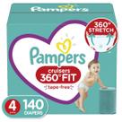 Fraldas Pampers Pull-Ups Cruisers 360° - Tamanho 4 (140 unidades)
