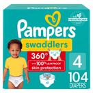 Fraldas Pampers Swaddlers 360 Tamanho 4 - Pacote com 104 Unidades
