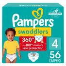 Fraldas Pampers Swaddlers 360 Tamanho 4 - Pacote com 56 Unidades
