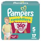 Fraldas Pampers Swaddlers 360 Tamanho 5 17 Unidades À Prova de Vazamentos