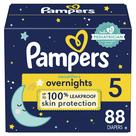 Fraldas Pampers Swaddlers Overnights Tamanho 5 - Pacote com 88 Unidades