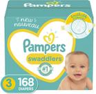 Fraldas Pampers Swaddlers Tamanho 3 - Pacote com 168 Unidades (1 Mês)
