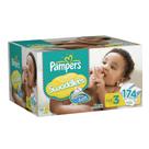 Fraldas Pampers Swaddlers Tamanho 3 Pacote com 174 Unidades