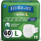 Fraldas para adultos FitRight Extended Wear Overnight Large 60 ct