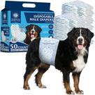 Fraldas para cães American Kennel Club Masculinas descartáveis grandes, 50 quilates Fraldas para cães American Kennel Club Masculinas descartáveis grandes, 50 quilates