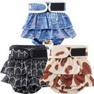 Fraldas para cães VUNCESSIN Reutilizáveis Femininas Grandes Laváveis x3