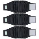 Fraldas para cães wegreeco laváveis masculinas Belly Wrap G-Small Black